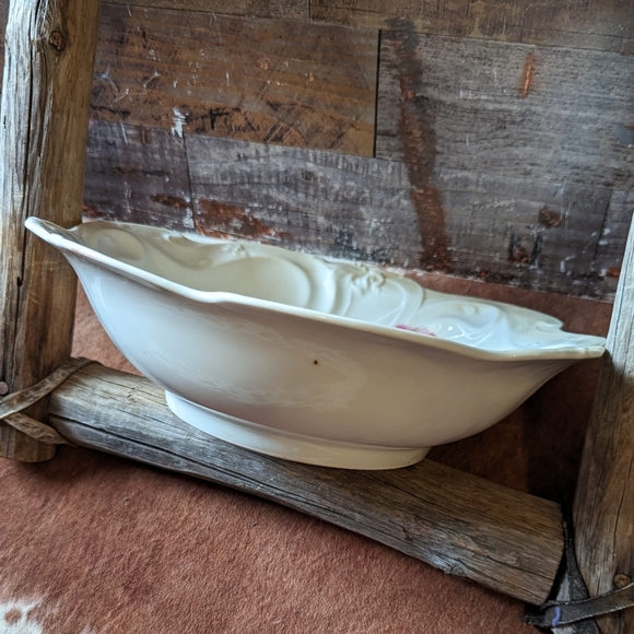 Antique JS Bavaria Germany Handpainted Porcelain Roses Bowl - Picture 9 of 13